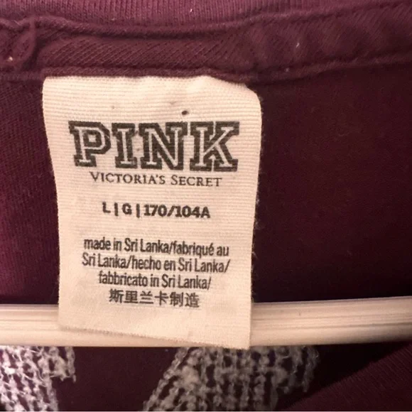 VS Pink graphic Long Sleeve Shirt Large - Picture 4 of 8